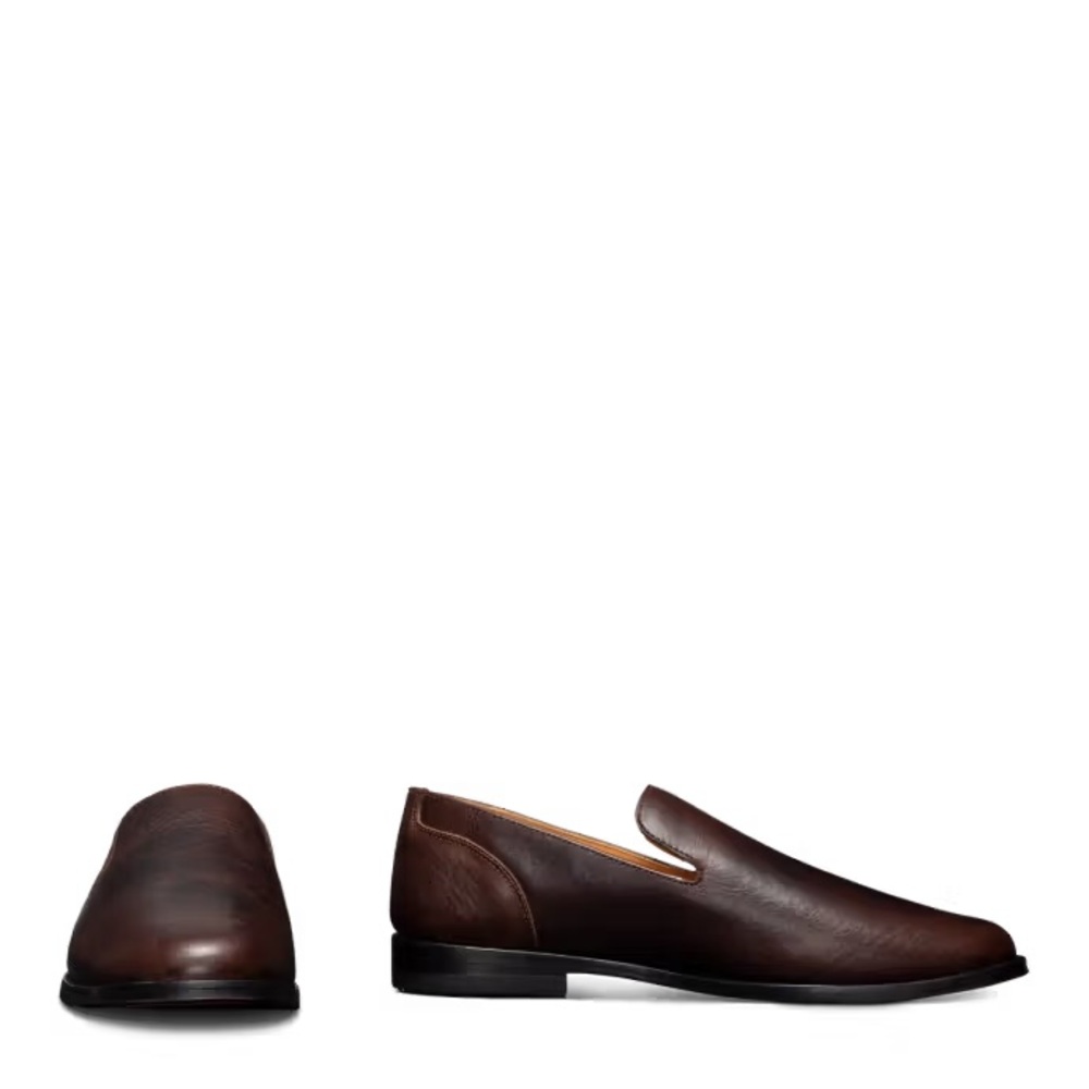 Tecovas Sz 11 D Brown The Monterrey Pebbled Leather Hickory Brown Slip On Shoe